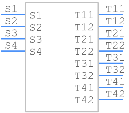 PJRAS4X2U01AUX - Switchcraft - PCB symbol