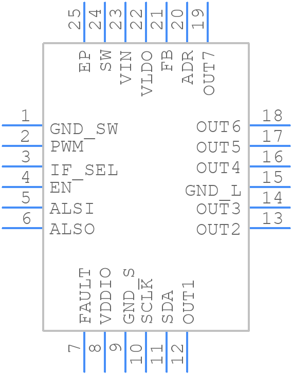 LP8543SQX/NOPB - Texas Instruments - PCB symbol