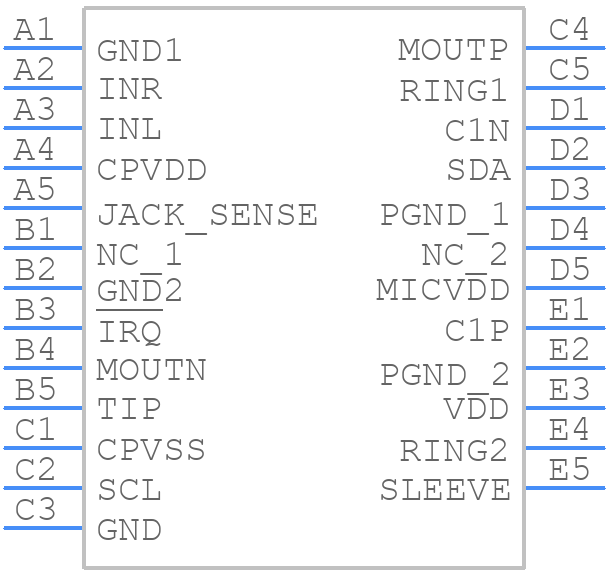 TPA6166A2YFFR - Texas Instruments - PCB symbol