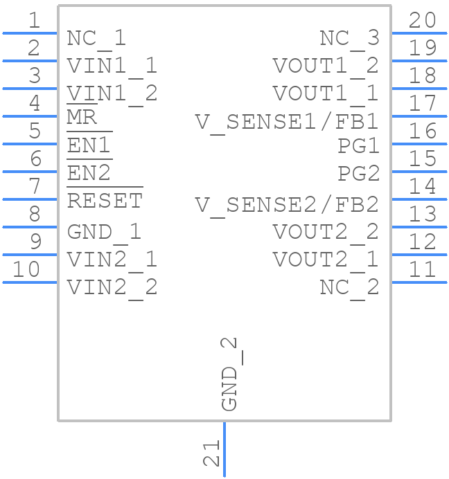 TPS70851PWP - Texas Instruments - PCB symbol