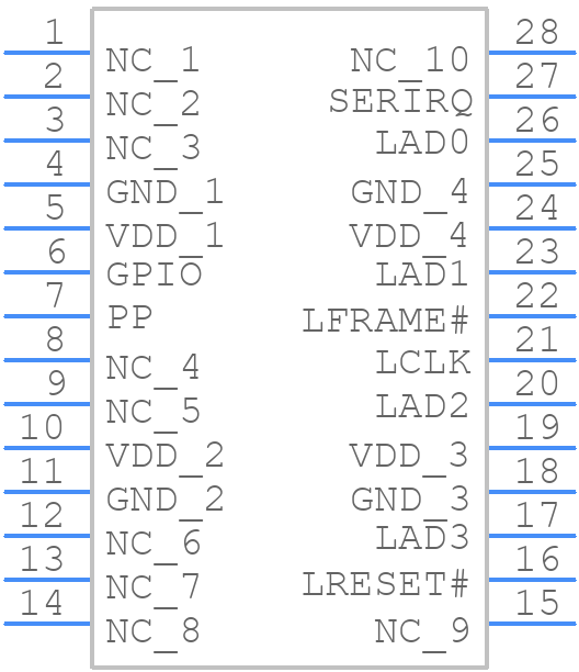 SLB9665TT20FW563XUMA3 - Infineon - PCB symbol