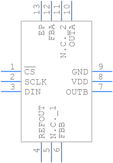 MAX5535ETC+ - Analog Devices - PCB symbol