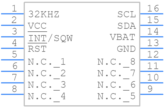 DS3231SN - Analog Devices - PCB symbol