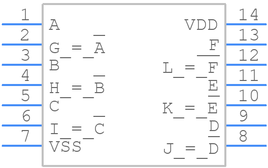 CD4069UBPWR - Texas Instruments - PCB symbol
