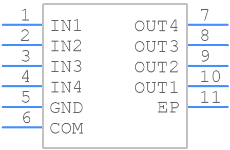 ULN2003F12FN-7 - Diodes Incorporated - PCB symbol