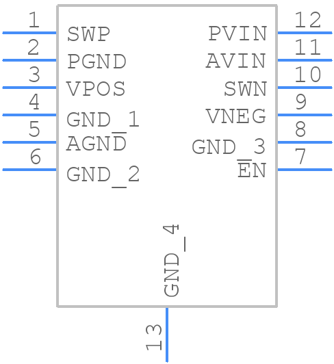 TPS65133DPDR - Texas Instruments - PCB symbol