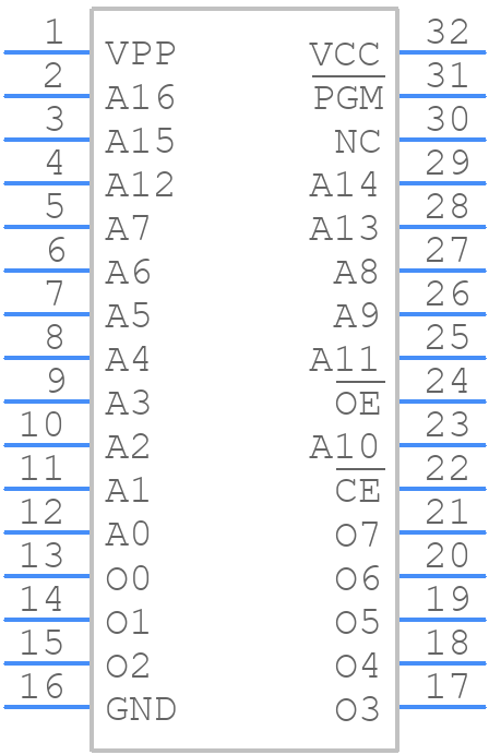 AT27C010-70PU - Microchip - PCB symbol