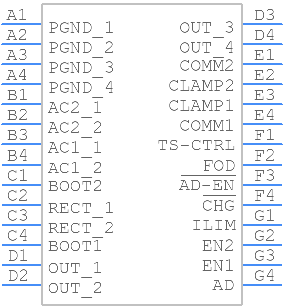BQ51003YFPT - Texas Instruments - PCB symbol