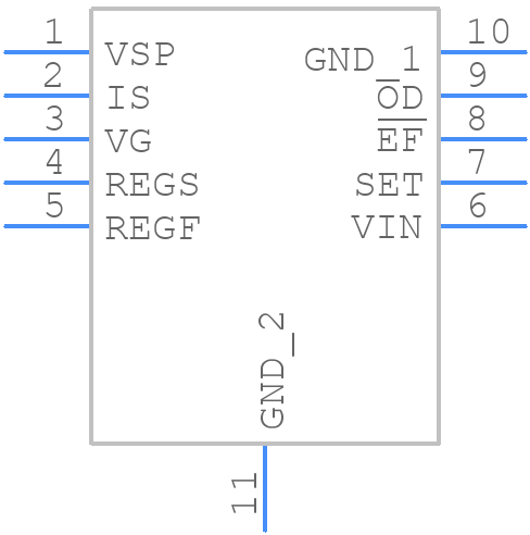 XTR111AIDGQT - Texas Instruments - PCB symbol