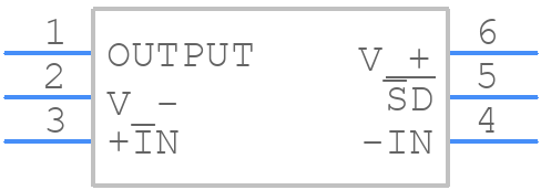 LMH6601MGX/NOPB - Texas Instruments - PCB symbol