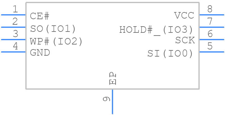 IS25LP064A-JKLE - Integrated Silicon Solution Inc. - PCB symbol