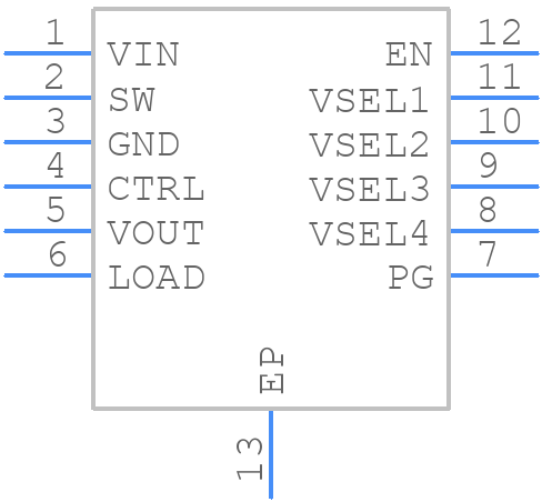 TPS62742DSSR - Texas Instruments - PCB symbol