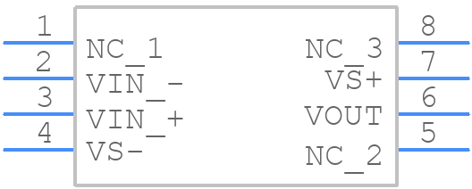 THS3061D - Texas Instruments - PCB symbol
