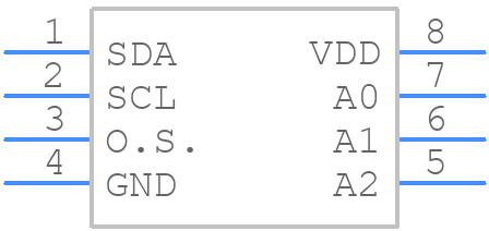 DS7505U+T&R - Analog Devices - PCB symbol
