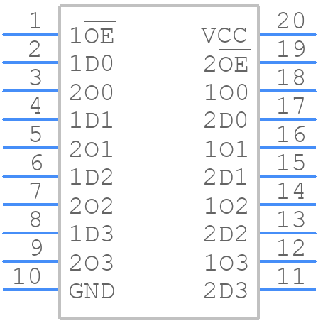 MC74LCX244DTG - onsemi - PCB symbol