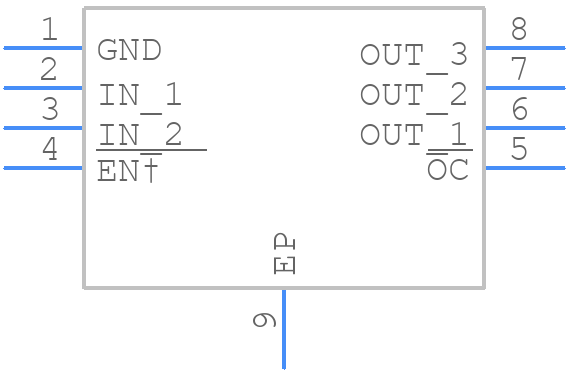 TPS2051BDGN - Texas Instruments - PCB symbol
