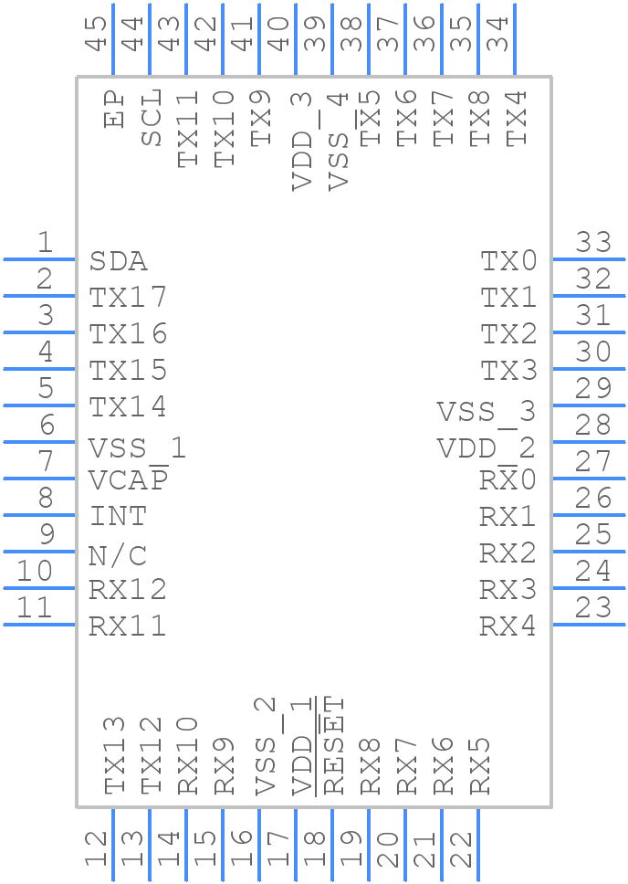 MTCH6301-I/ML - Microchip - PCB symbol