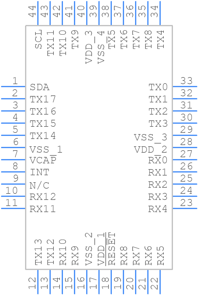 MTCH6301-I/PT - Microchip - PCB symbol