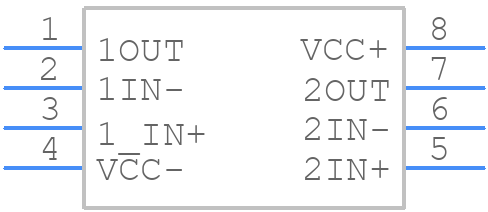 TL082ID - Texas Instruments - PCB symbol
