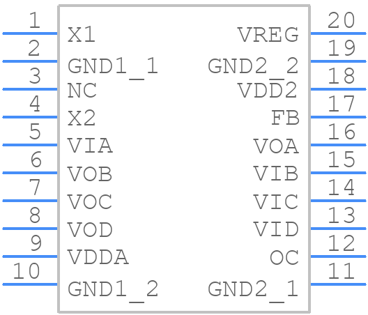 ADUM4473CRIZ - Analog Devices - PCB symbol