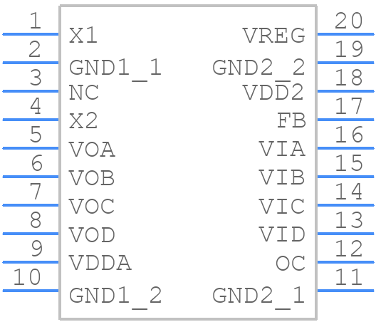 ADUM4474CRIZ - Analog Devices - PCB symbol