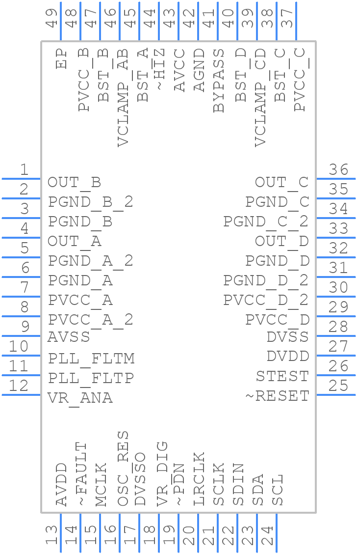 TAS5710PHP - Texas Instruments - PCB symbol