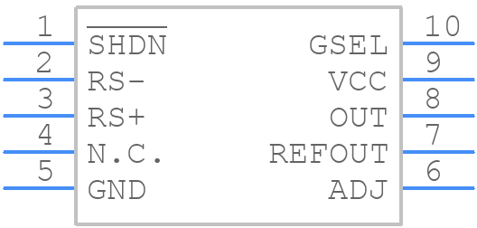 MAX4069AUB+T - Analog Devices - PCB symbol