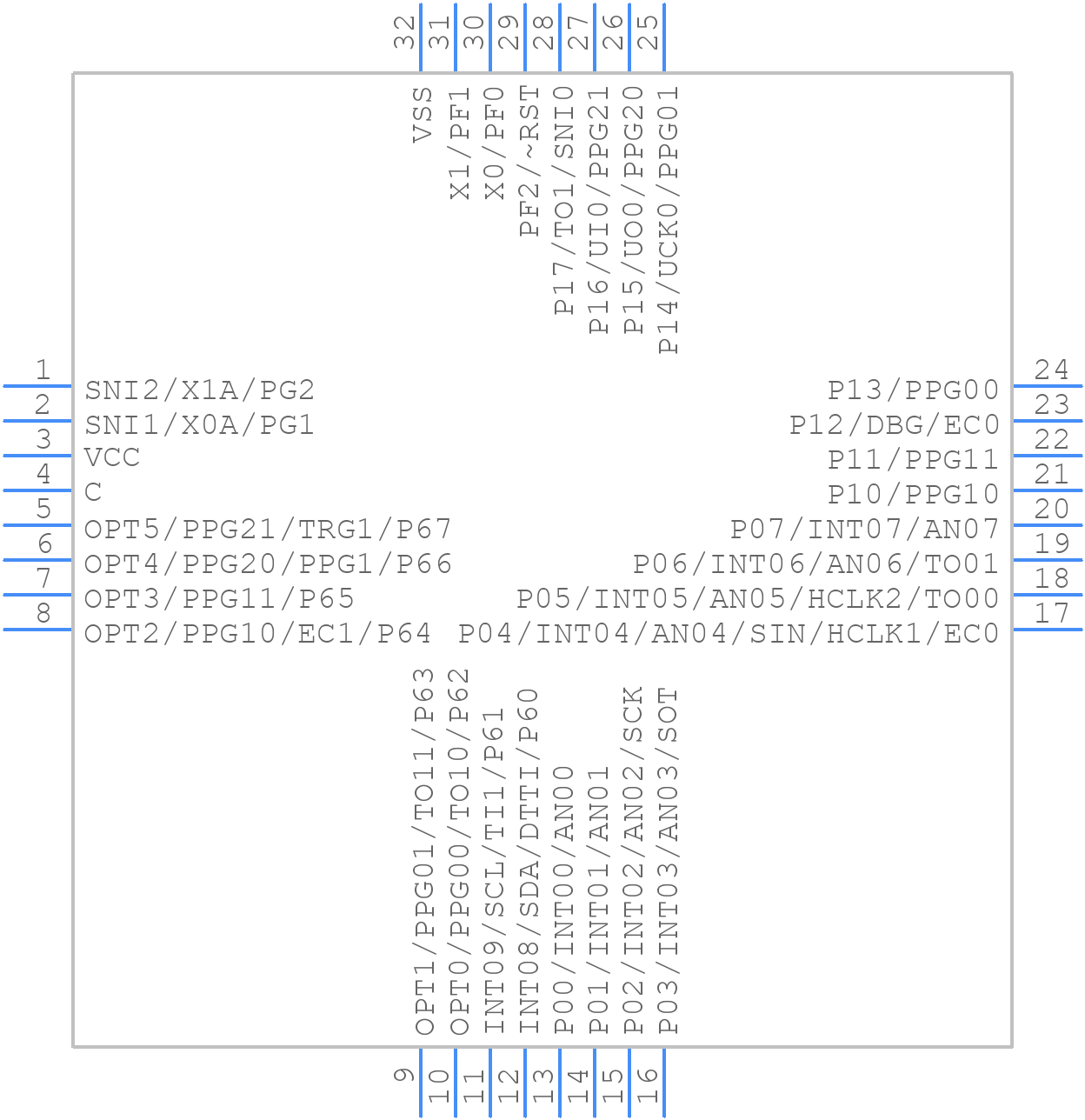 MB95F334KPMC-G-SNE2 - Ramxeed - PCB symbol