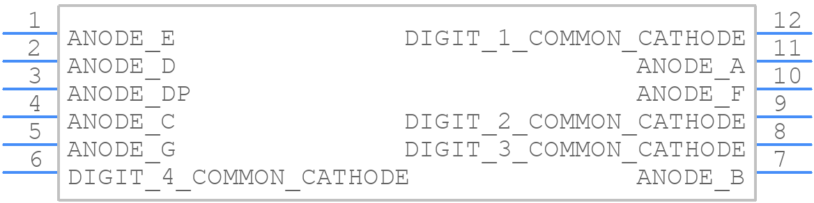 HDSP-B03E - Avago Technologies - PCB symbol