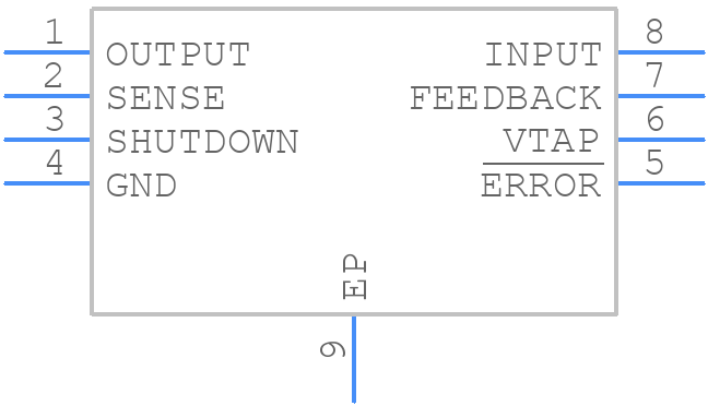 LP2951-50DRGR - Texas Instruments - PCB symbol