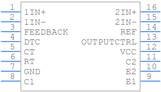 TL494CNSR - Texas Instruments - PCB symbol
