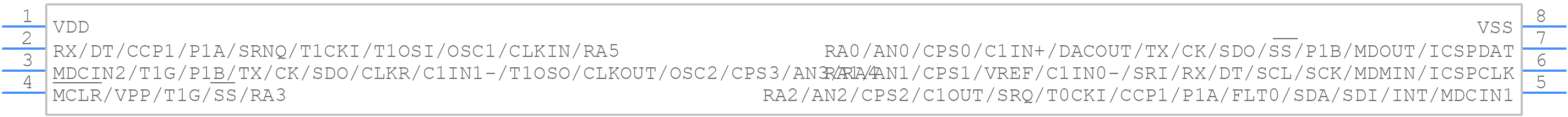 PIC12F1840-I/P - Microchip - PCB symbol