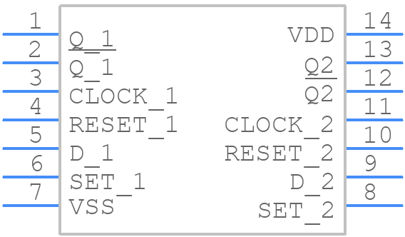 CD4013BPW - Texas Instruments - PCB symbol