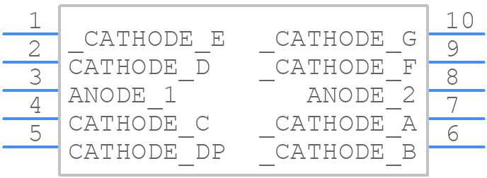 HDSP-5501 - Avago Technologies - PCB symbol