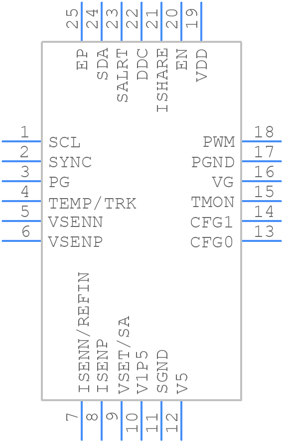ISL68301IRAZ-T7A - Renesas Electronics - PCB symbol