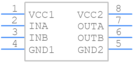 ISO7320CDR - Texas Instruments - PCB symbol