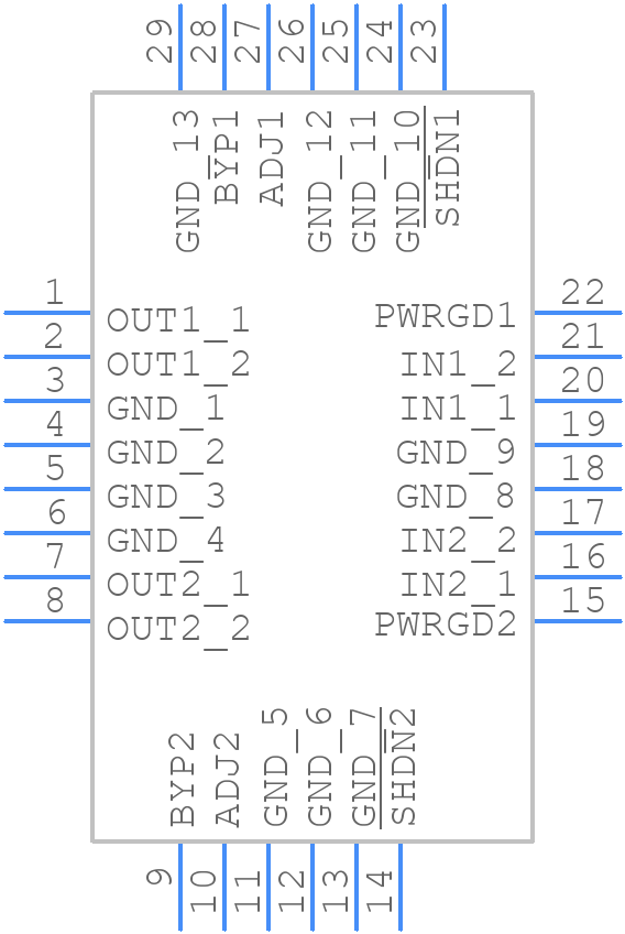 LT3030EUFD#PBF - Analog Devices - PCB symbol