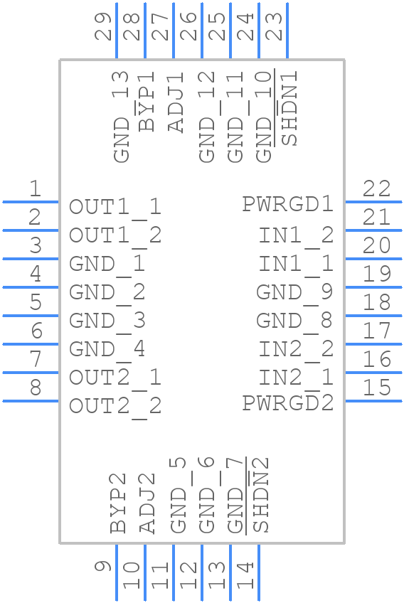 LT3030IUFD#PBF - Analog Devices - PCB symbol