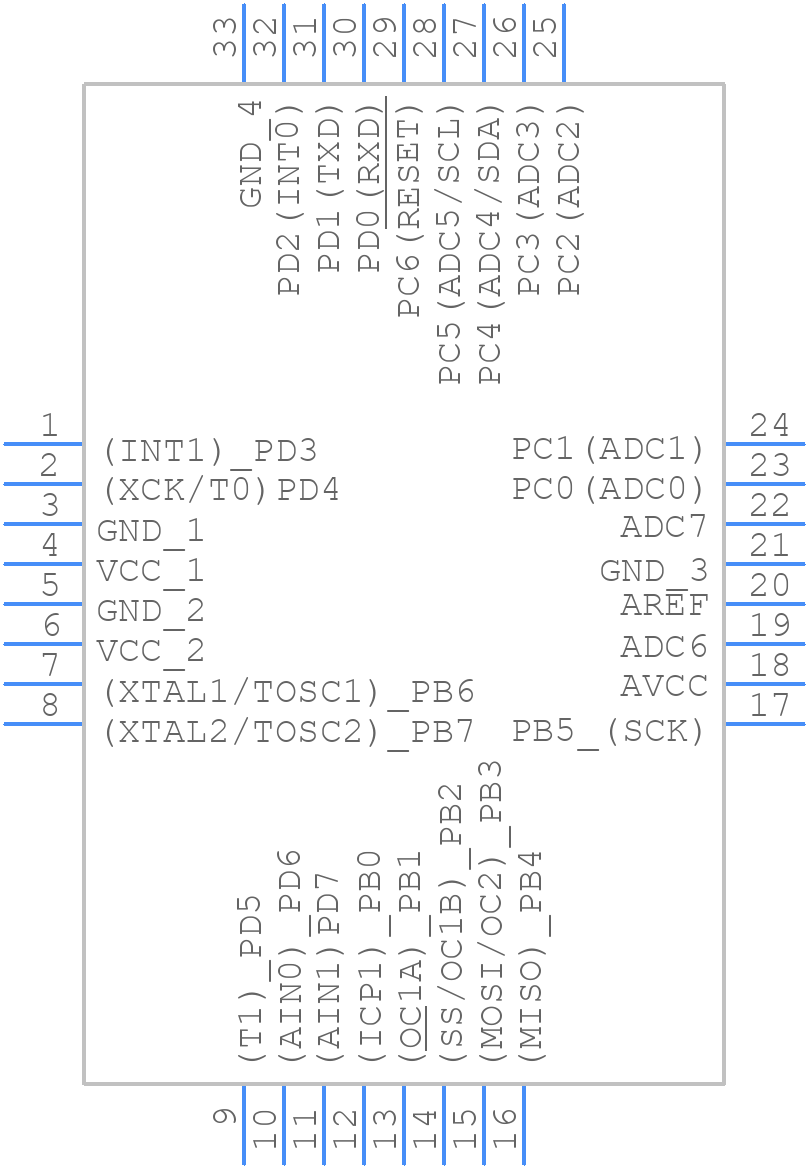 ATMEGA8A-MU - Microchip - PCB symbol