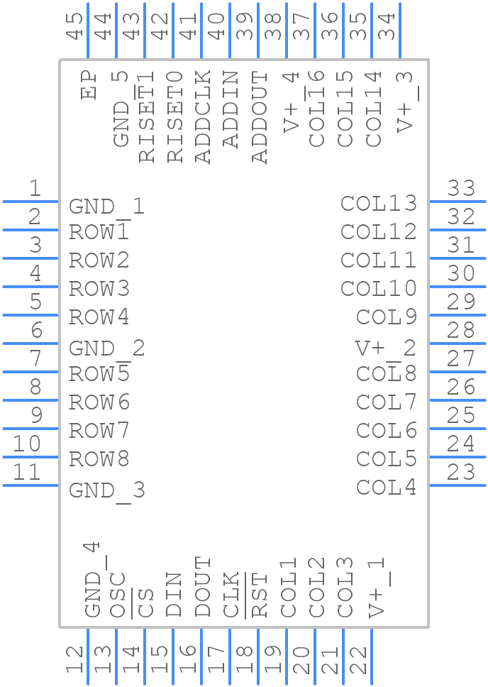 MAX6960ATH+ - Analog Devices - PCB symbol