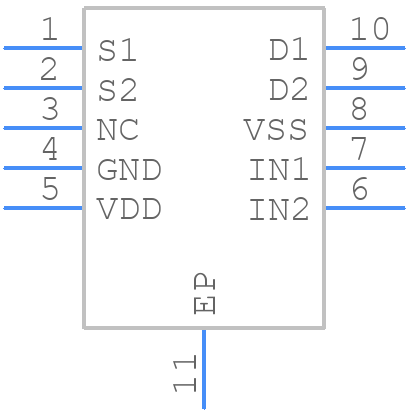 ADG1422BCPZ-REEL7 - Analog Devices - PCB symbol
