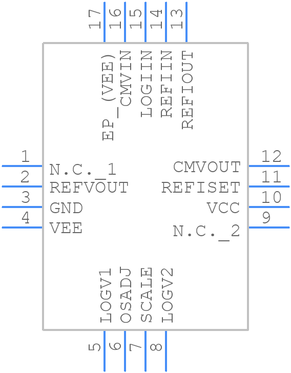 MAX4206ETE+ - Analog Devices - PCB symbol