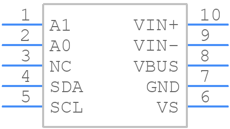 INA220AIDGSR - Texas Instruments - PCB symbol