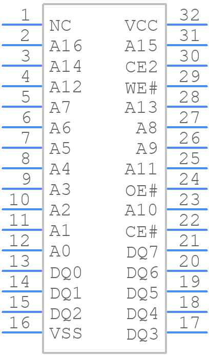 AS6C1008-55PCN - Alliance Memory - PCB symbol