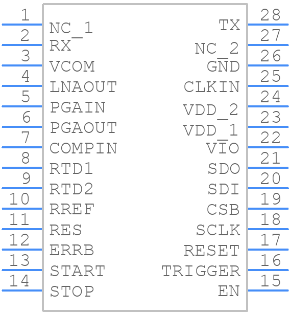 TDC1011QPWRQ1 - Texas Instruments - PCB symbol