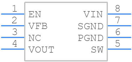 MCP1643-I/MS - Microchip - PCB symbol
