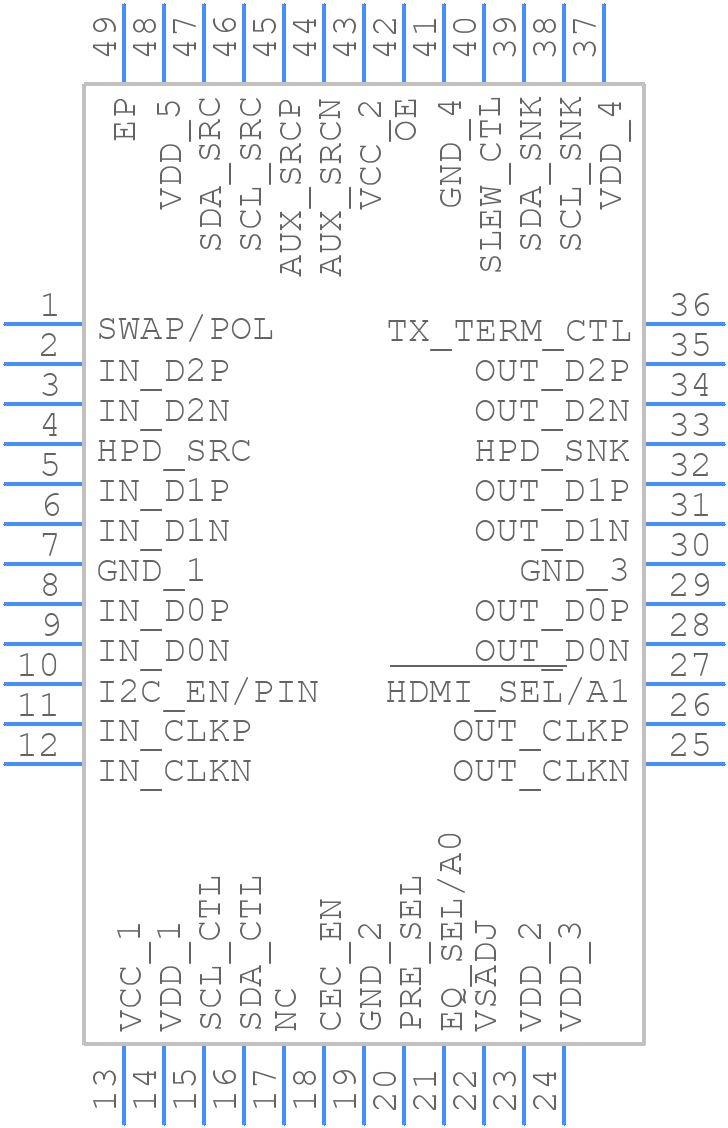 SN75DP159RGZT - Texas Instruments - PCB symbol