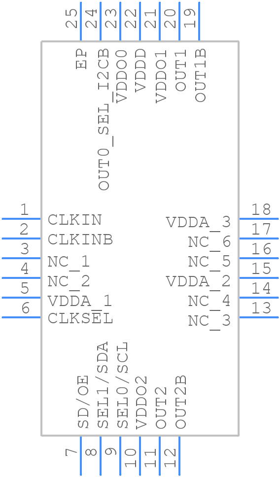 5P49V5933B000LTGI - Renesas Electronics - PCB symbol