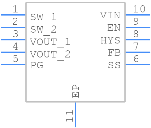 TPS61232DRCR - Texas Instruments - PCB symbol