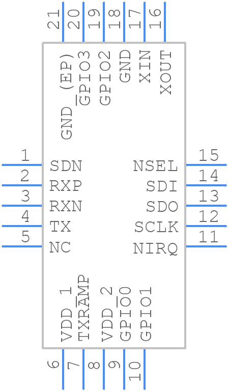 Si4464-B1B-FM - Silicon Labs - PCB symbol